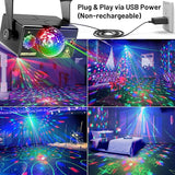 DJ Disco Party Lights Sound Activated LED Strobe Stage Light for Birthday Wedding Karaoke