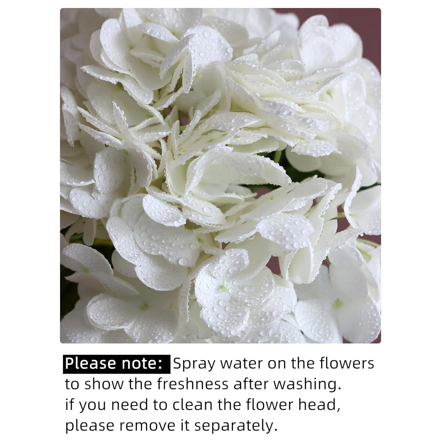 4Pcs 21" Faux White Hydrangeas Artificial Flowers, Real Touch Silk Hydrangea Flowers With Stems For Bridal Wedding Bouquet Party Home Decor