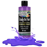 Pouring Masters Wild Purple Iridescent Special Effects Acrylic Pouring Paint - Premium 8-Ounce Pre-Mixed Fluid Acrylic Paint - Fluid Art Supplies For Canvas, Wood, Paper, Tile & Rocks