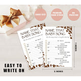 Baby Shower Games - Name That Baby Song Game For 30 Guests With Cards, Gender Reveal Game, Cowboy Party Supplies (21)