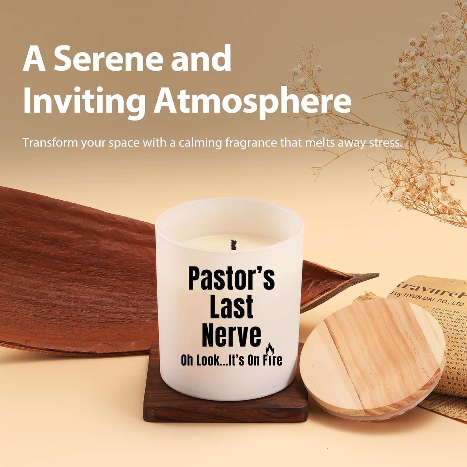 Pastor'S Last Nerve Oh Look It'S On Fire Candle Pastors Gift Minister Church Leader Scented Candles Home Office Jar Candles Lavender Scent Soy Wax Candle 9.5 Oz