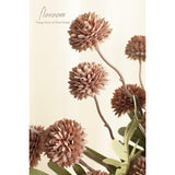 5Pcs Light Taupe Faux Silk Mums Artificial Flowers, Bulk Fake Small Mini Chrysanthemums With Stems For Diy Wedding Centerpieces Floral Arrangements Vase Fillers Home Decorations