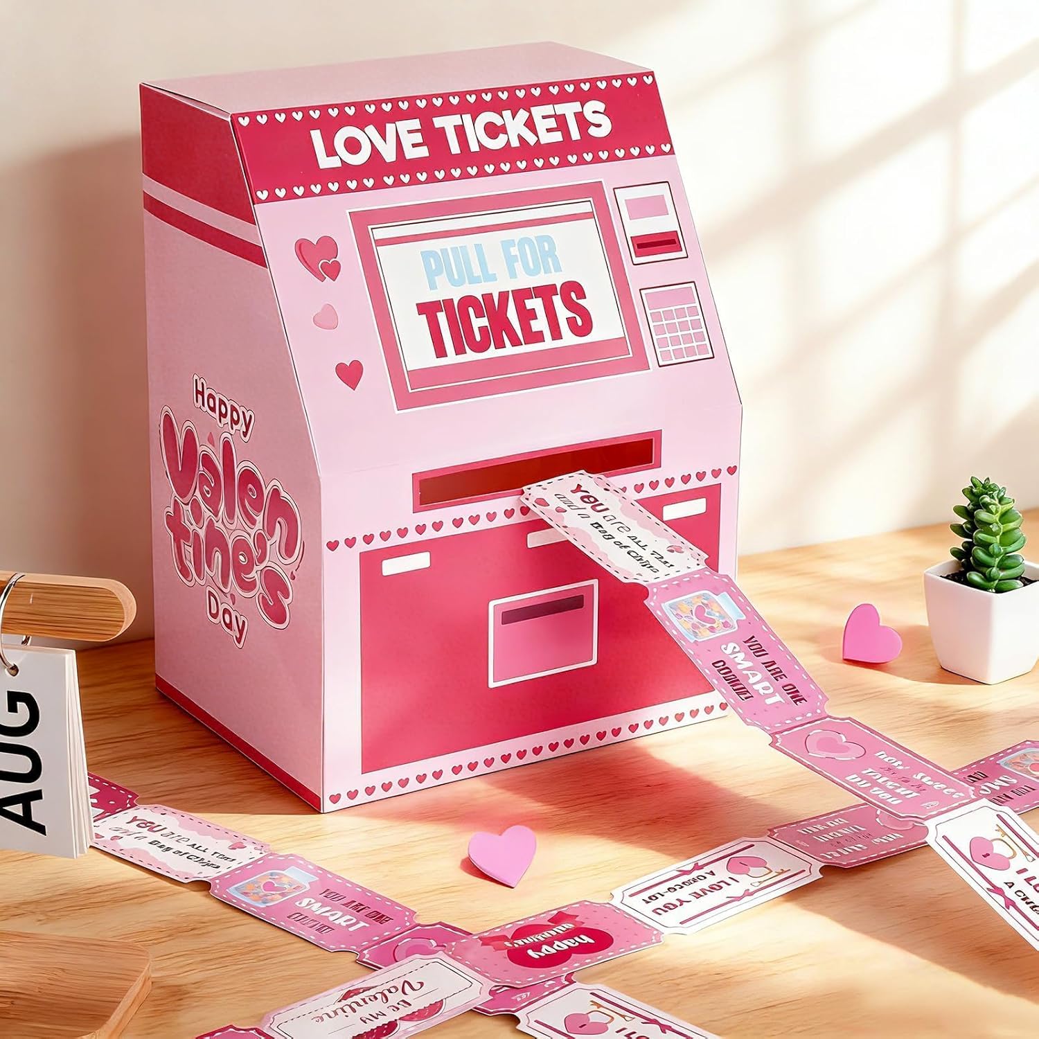 Valentine Boxes For Kids Valentines Day Cards For Kids Love Tickets Machine Boxes With 27 Valentine Cards For Girls Boys Valentines Gifts For School Class Classroom Exchange Gifts Party Favors