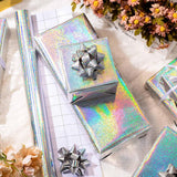 Silver Wrapping Paper Roll, Metallic Holographic Point Gift Wrap For Birthday, Valentines, Mothers Day, Graduation, Wedding, Fathers Day, Baby Shower, Christmas (17 In X 32.8 Ft)