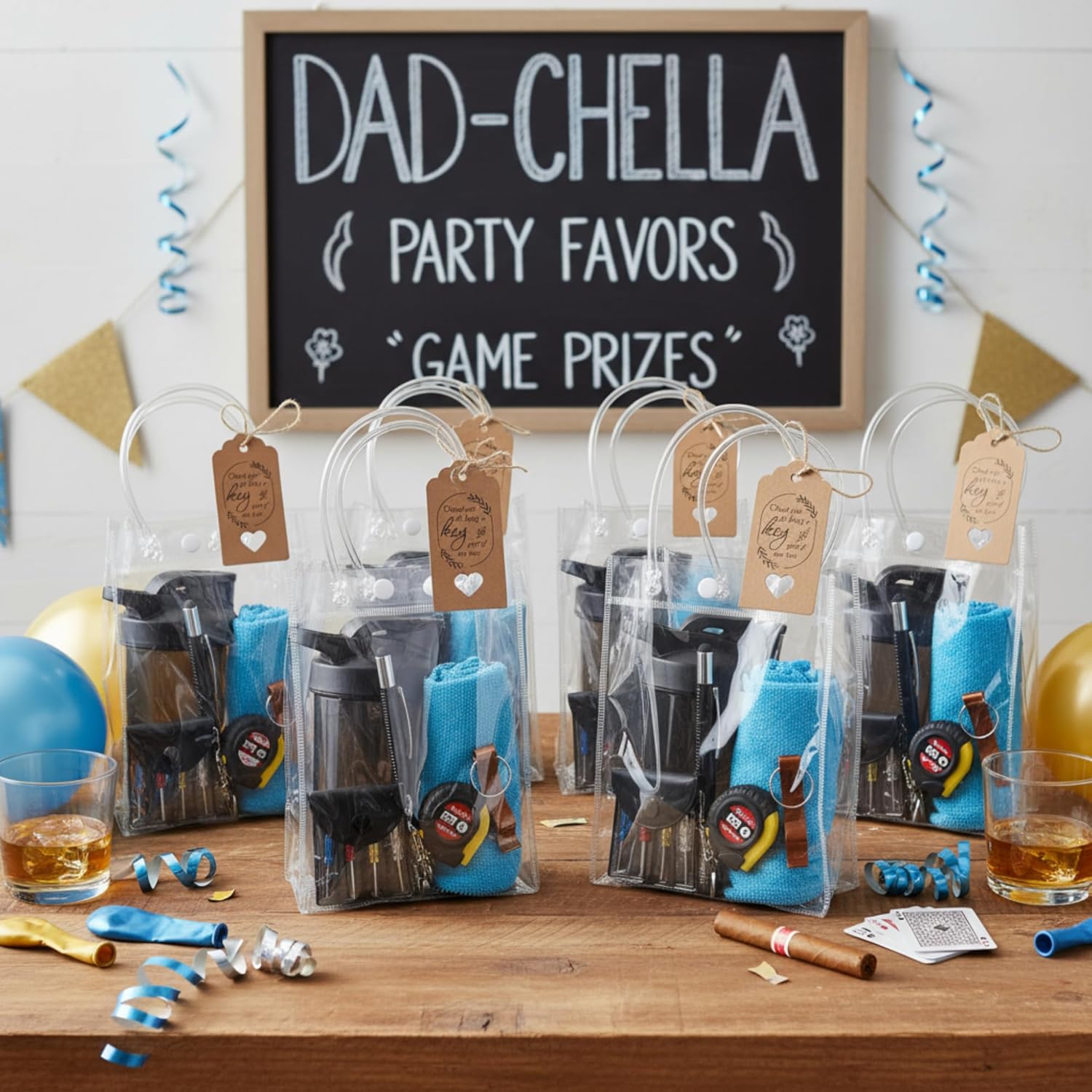 6 Sets Adults Sprinkle Gifts 54 Pcs With Multi-Tool Kit For Men Includes Bottle Opener, Pen, Precise Tape Measure With Cleaning Cloth, Ideal For Adult Party Game Prizes (Mixed Colors)