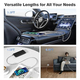 3 Pack USB A to USB C Cable 1.5FT 3.3FT 6.6FT Fast Charging CarPlay Cord for iPhone 17 Samsung Galaxy iPad