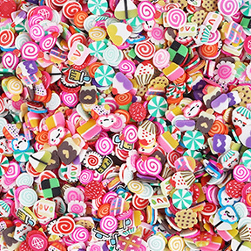 3000Pcs Mixed Handmade Polymer Clay Food Beads Cabochons Cake Ice Cream Caboch