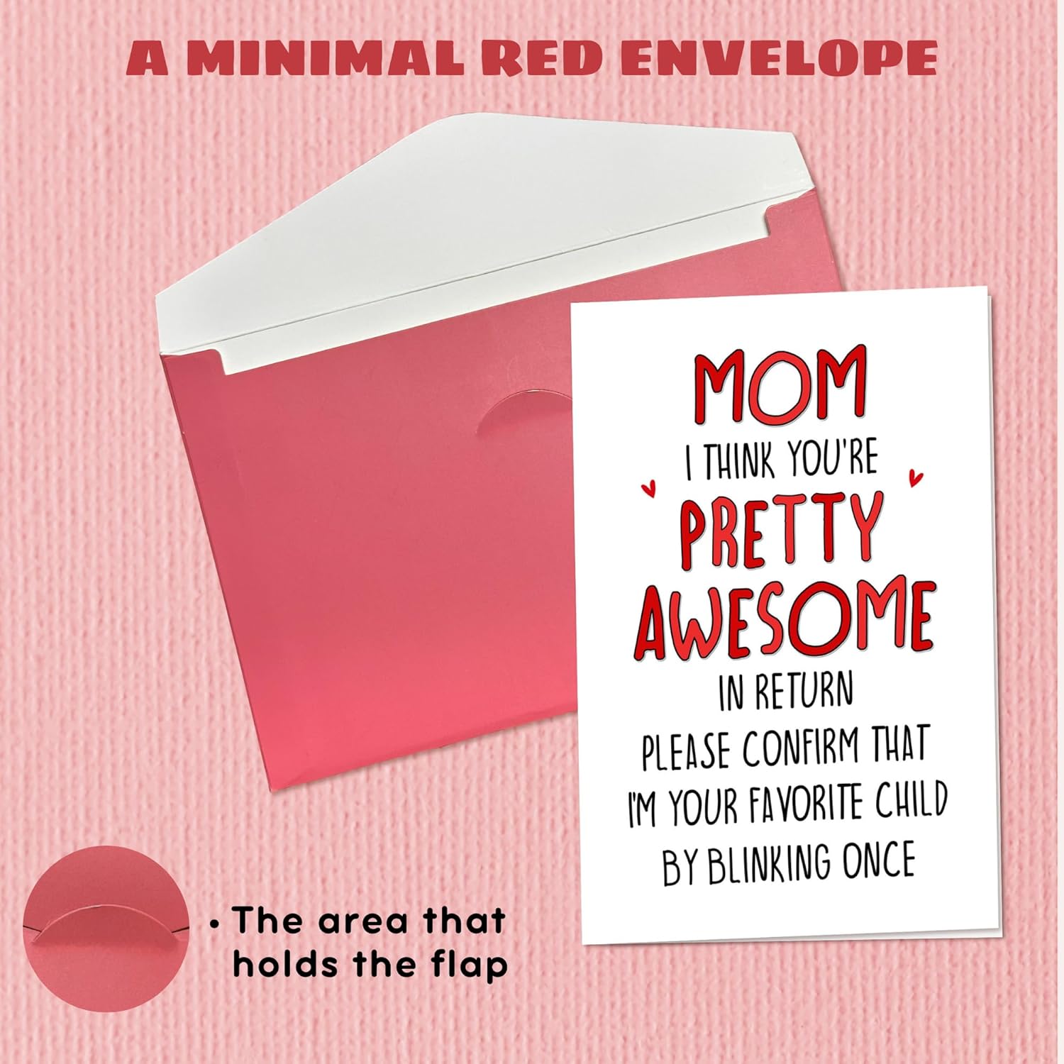 Mothers Day Cards For Mom From Daughter, Son, Kids - Sweet Mothers Day Card For Bonus Step Mom, Mother - Funny Cute 1St First Mother'S Days Cards - Single 5.3''X 8'' Folded Greeting Card