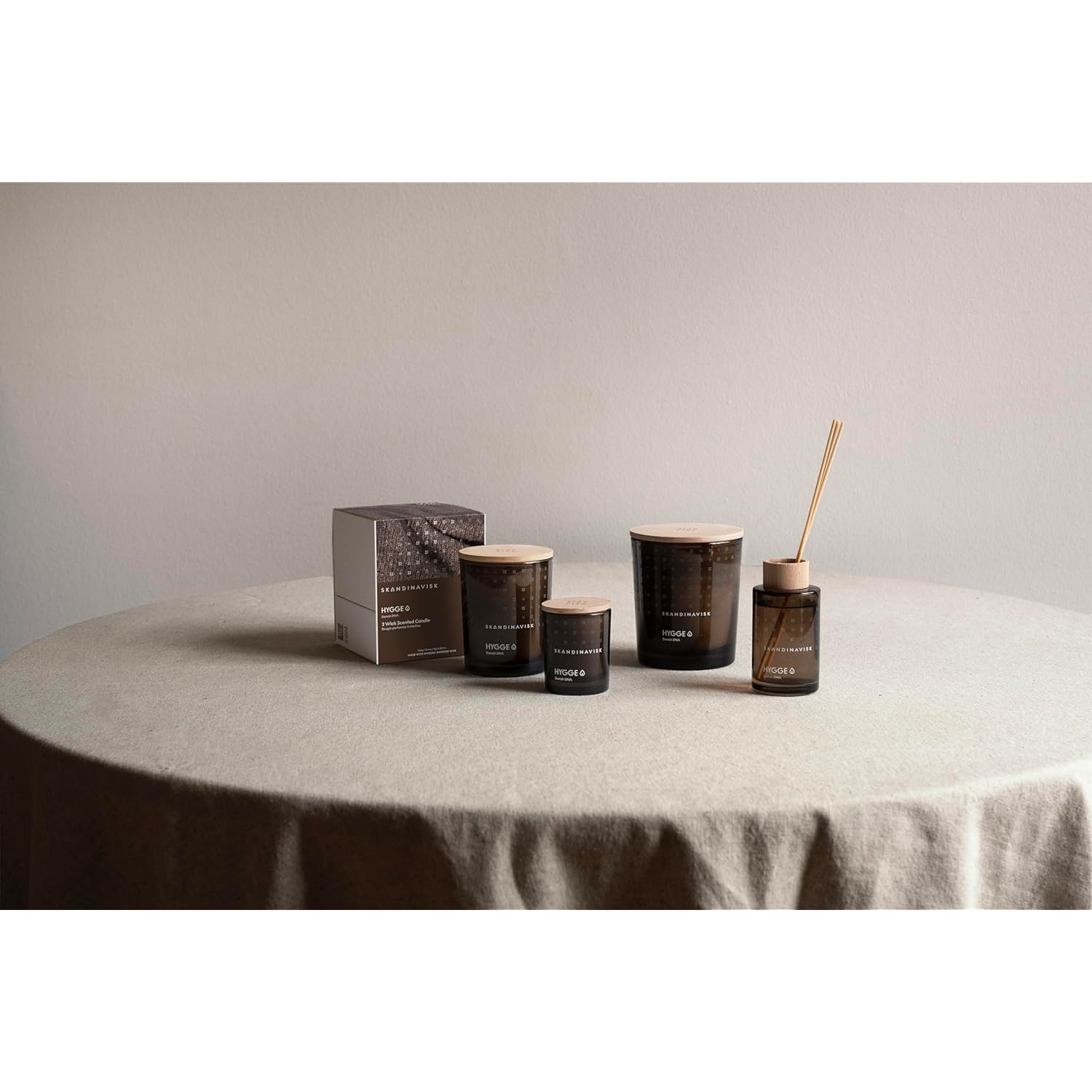 Hygge 'Cosiness' Scented Candle, Special Edition, Scent Notes: Black Tea And Mint Leaves, Dried Apples And Baked Cinnamon, Vegan Formula, 12.3 Oz.