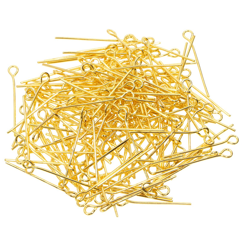 500Pcs Mini Metal Wire Eyepins Beading Small Open Eye Head Pins Needles Bulk F