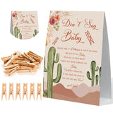 Dont Say Baby Baby Shower Game, Cactus Baby Shower Sign And 50 Clothespins, Gender Reveal Games, Baby Shower Centerpieces, For Gender Reveal Party, Baby Shower,5