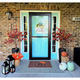 Faux Flower Daisy With Eucalyptus Leaves Fake Plants Greenery Boxwood Outdoor Indoor Garden Home Decoration Porch Patio (F-Orange)