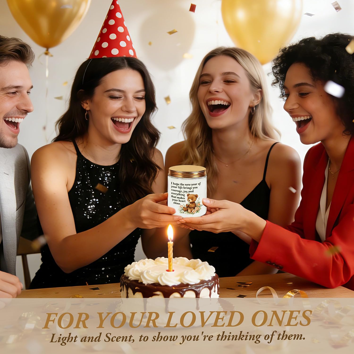 Birthday Gifts For Women, Christmas New Year Gifts For Wife Sister Mom Daughter Girlfriend Friend, Encouragement New Beginning Blessing Gift For Her, Funny Lavender Scented Candle - White