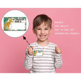 What'S Your Dinosaur Name Game - Gold Jungle Birthday Party Games For Boys - Family School Classroom Activity - 1 Standing Sign And 30 Stickers - Kids Dino Party Supplies Decorations(03)