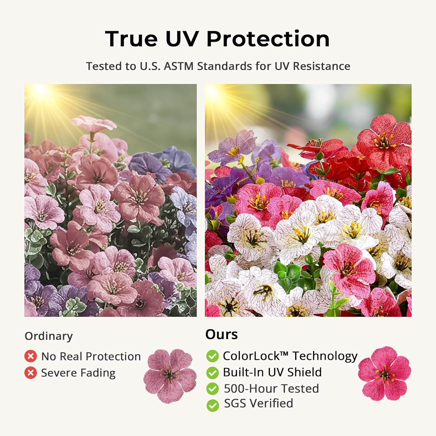 14 Pcs Artificial Plants & Flowers, Uv Resistant Fake Flowers, Spring Flowers Artificial,Faux Flower Daisy With Eucalyptus Leaves For Outside Home Planter Window Porch Patio Yard