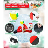 12Ft Christmas Inflatable Outdoor Decoration, Christmas Blow Ups Yard Decorations Giant Inflatable Santa Claus Lying Fla