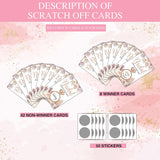 Bridal Shower Scratch Off Game Cards - Boho Floral Wedding Shower Ideas - Bride Shower Party Activities & Supplies - Bachelorette/Engagement Party Decorations - 50 Pack(14)