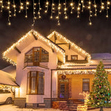Icicle Christmas Lights Outdoor, 480 Led 39Ft Icicle String Lights With 96 Drops 8 Modes And Timer, Twinkle Icicle Fairy