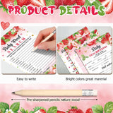 145 Pcs Baby Shower Games Activities Cards With 20 Pencils Includes Baby Bingo Description And Wishes Guess Who Price Is Right Word Scramble Game(Strawberry)
