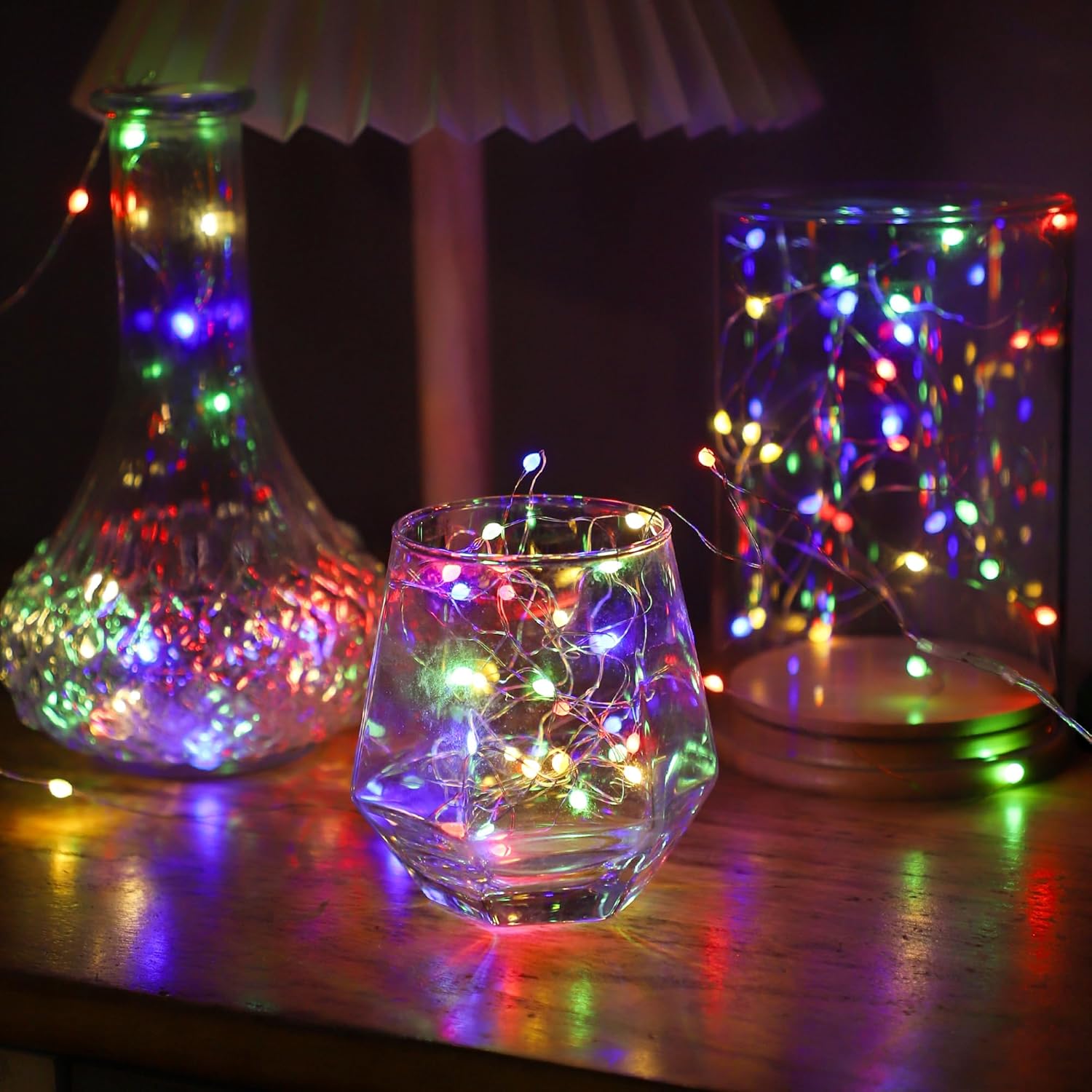 6 Pcs Fairy Lights Battery Operated, Christmas Tree Decor Twinkle Lights, 10 Feet 30 Leds String Lights, Flashing And Co