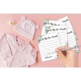 Baby Shower Game Set, Parenting Tip Jar Party Games(1 Standing Sign + 20 Advice Cards), Greenery Blank Advice Cards For New Parents, Eucalyptus Baby Shower/Gender Reveal Party Favor Decor(A01)