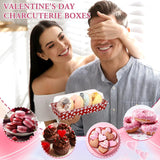 50 Pcs Valentine'S Day Charcuterie Boxes With Clear Lids, Heart Cookie Boxes With Window, Disposable Food Containers Candy Treat Gift Tins For Sandwich, Cookie, Sushi, Cake Slice