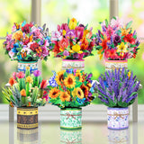 Pop Up Flower Bouquet Card Set For Women – 6 Unique 3D Floral Designs With Envelopes And Blank Note Cards For Birthdays, Mother'S Day, Thank You, Get Well, And More