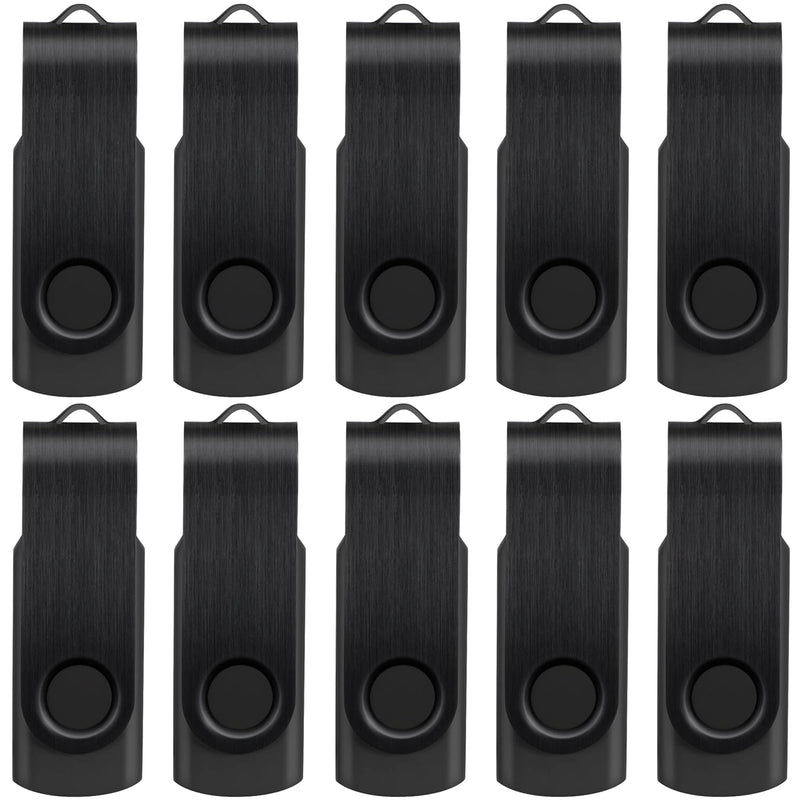 Usb 2.0 128Mb Flash Drives 10 Pack All Black