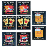 Valentines Scratch Off Cards | 36 Cards, 4 Designs Valentines Set | 5” X 5” Pre Designed Friendship Exchange Cards | Classroom Party Valentines Gifts | Envelopes, Strings, Sticks Included