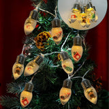 Christmas Lights Indoor Decorations 6.8 Ft 10 Led Snow Globe String Lights, Battery Powered String Light With Cute Ornam