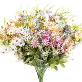 6 Bundles Wildflowers Artificial Flowers Outdoor Fake Daisy Uv Resistant Silk Wild Flower Bouquets Bulk Faux Plants Plastic Greenery For Decoration Vase Floral Arrangements Home Décor