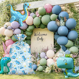 Extra Large Dinosaur Baby Shower Plastic Gift Bags Boys Jumbo Blue Dinosaur Present Gift Bag Dino-Themed Newborn Party Favors Supplies Decorations 56 * 36 Inch
