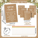 331 Pcs Bridal Shower Games Supplies, 5 Sets 250 Pcs Wedding Cards 1 Put A Ring On It Bridal Shower Games With 60 Rings And 20 Pencils(Rustic Kraft)
