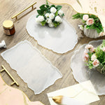3Pcs Resin Tray Molds And 6Pcs Gold Handles Silicone Irregular Casting Agate Epoxy Molds For Diy Crafts Making Faux Agate Tray Serving Board Home Decor