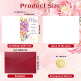 Funny Birthday Card & Gifts For Mom,Purple Flower Happy Birthday Cards Mom From Daughter?Son|Mother'S Day Greeting Cards 5X7 Inch