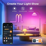 Matter Smart A19 LED Light Bulb 4 Pack RGB WiFi 60W Equivalent 800LM Alexa Apple Home Google SmartThings