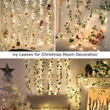 200 LED Ivy Vine Fairy Lights 6.5FT x 6.5FT Curtain Lights with Remote Warm White Artificial Leaf String Lights for Bedroom Wedding Party Wall Dorm Decor Indoor Outdoor