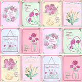 24 Pack Embossed Happy Mothers Day Cards With Envelopes Floral Mother'S Day Gift Cards Blank Inside