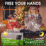 Solar String Lights Outdoor, 2 Pack 79Ft 200 Led Waterproof Solar Christmas Lights With 8 Lighting Modes For Tree Yard Garden Party Xmas Decorations