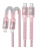 2 Pack 6FT USB C to Lightning Cable MFi Certified Fast Charging Cord for iPhone and iPad
