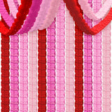 16Pcs Valentine'S Day Party Decoration Four-Leaf Clover Hanging Banner Red Pink Paper Streamers Garland For Wedding Anniversary Home Wall Window Backdrop