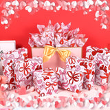 100 Sheet Valentine Coquette Bows Tissue Paper, Red Pink Bow Heart Gift Wrapping Paper For Valentine'S Day Party Supplies, 13.8 X 19.7 Inch