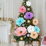 12 Pcs Giant Paper Flowers Decorations For Wall 20" 12" 3D Artificial Flowers For Wedding Backdrop Baby Shower Bridal Shower Birthday Party Banquet Nursery Home Decor Photography Props