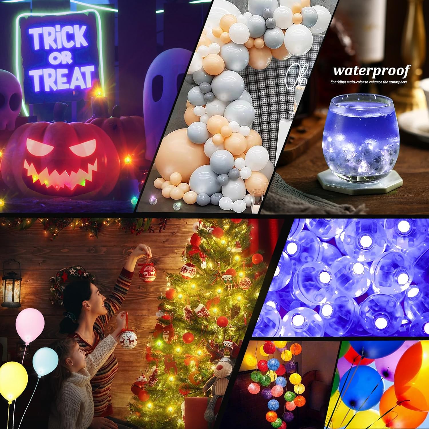 Purple Led Balloon Lights, 100Pcs Mini Round Balls Lights Long Standby Time Flash Ball Lights For Balloon Paper Lantern