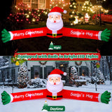 10Ft Christmas Santa Claus Long Arm Inflatables Outdoor Decorations, Christmas Blow Up Hug Santa Claus Decoration With 5