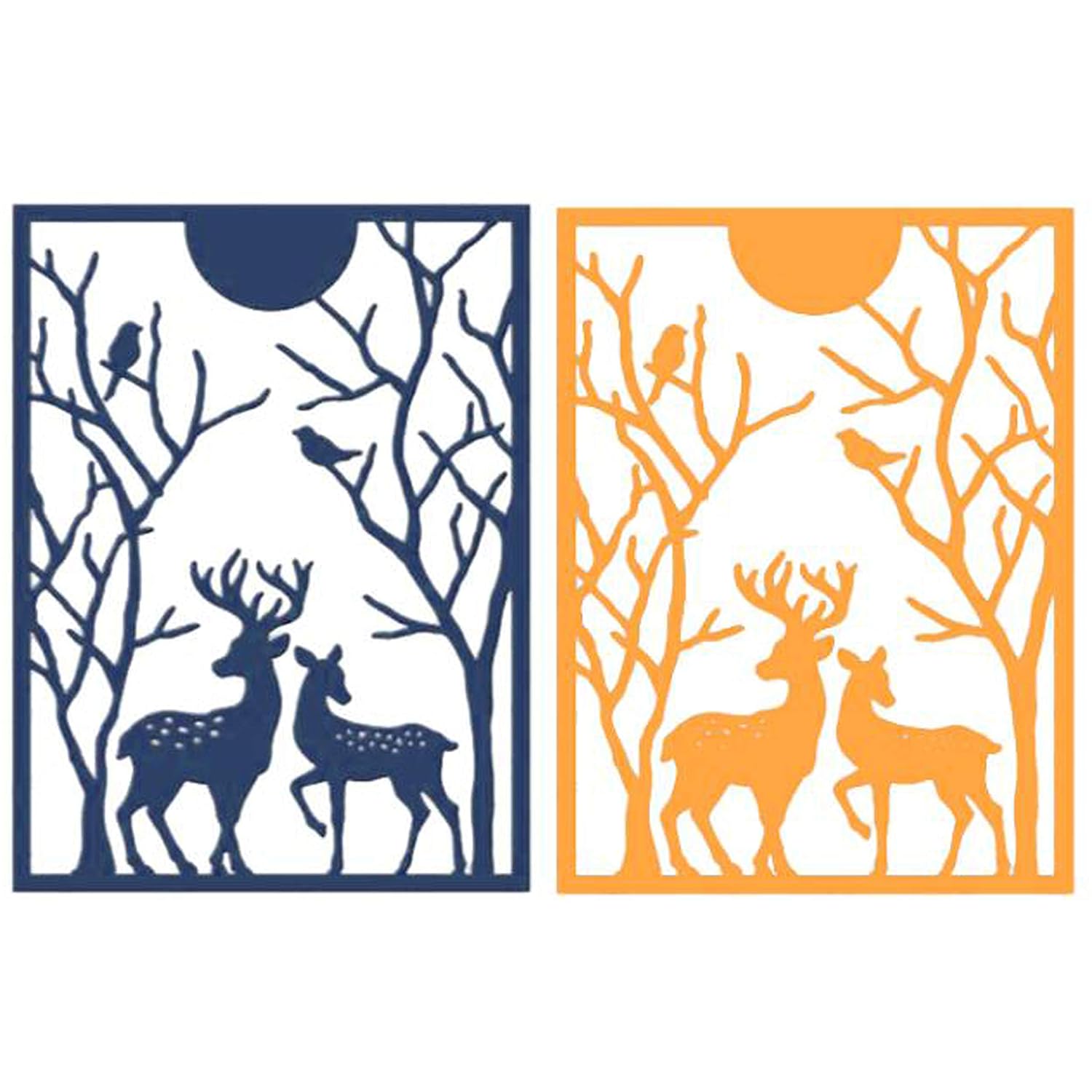 Christmas Deer Metal Die Cuts, Merry Christmas Tree Bird Invitation Cutting Dies Cut For Album Card Making Tools Scrapbooking Diy Decoration