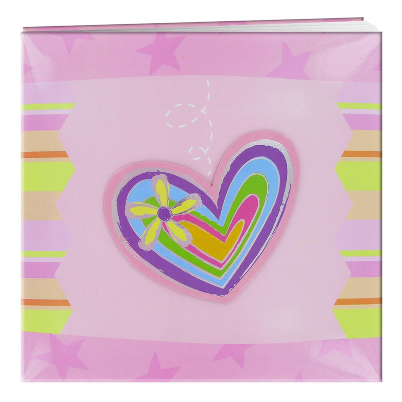 3D Applique Striped Post Bound Album 12"X12"-Heart