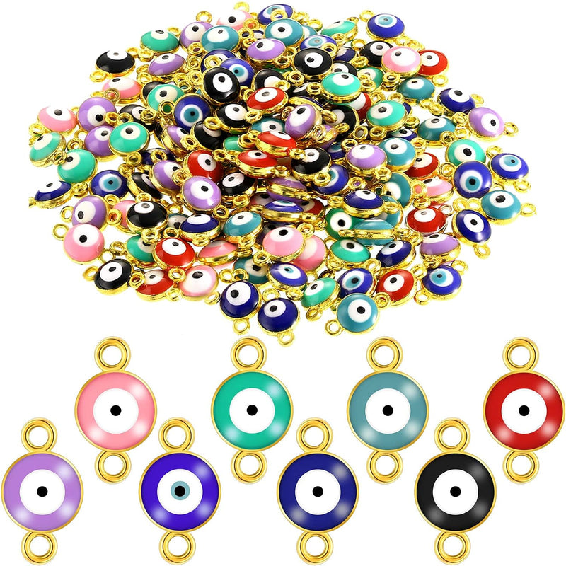 160 Pieces Acrylic Evil Eye Beads Diy Craft Charms Jewelry Making Pendants Wit