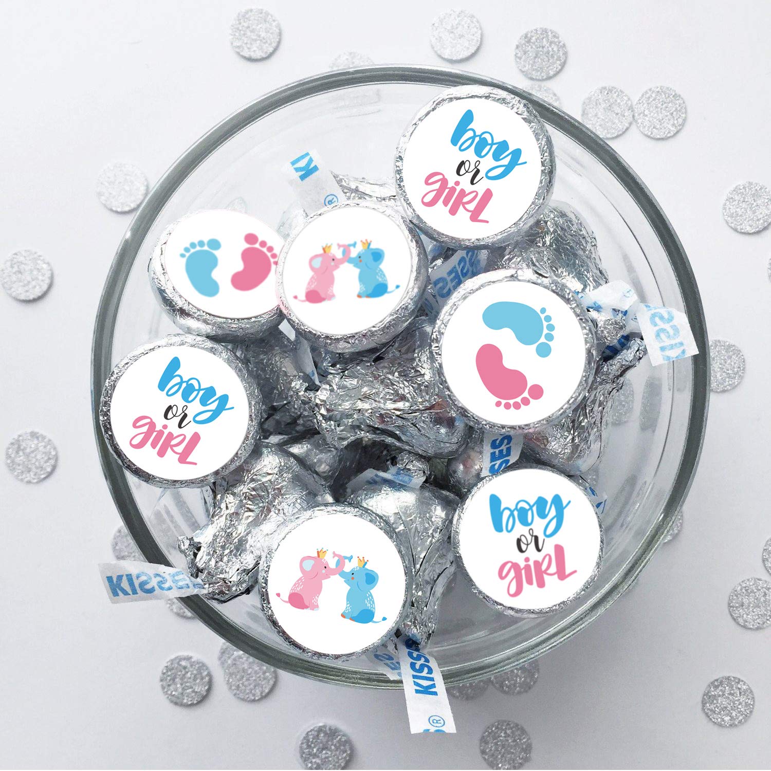 Chocolate Drop Labels Stickers, Gender Reveal Baby Shower Favor, Gender Reveal Stickers, Boy Or Girl, Fits Hershey'S Kisses Party Favors, Baby Shower Decorations, 0.75 Inches, Pack Of 180
