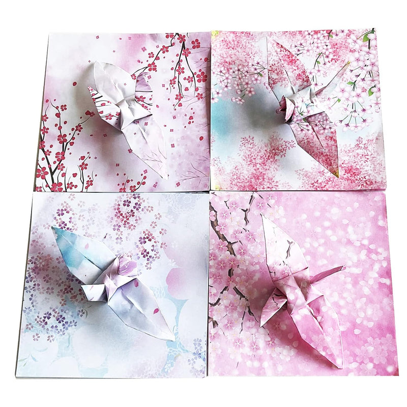 Origami Paper 60 Sheets 5.9 X 5.9 Inch Sakura Style 4 Differents Color Double